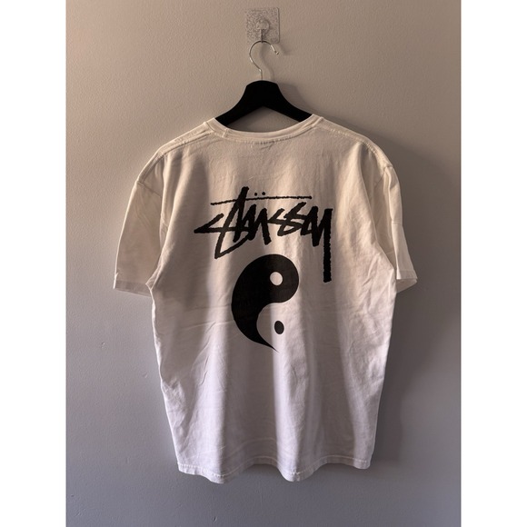 Stussy Other - Stussy Ying Yang T-Shirt White with Black, Size Large